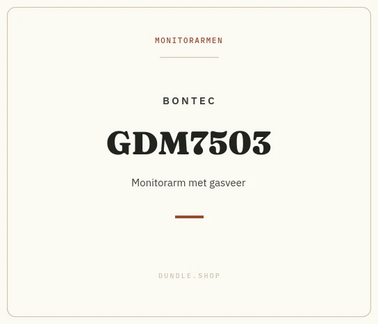 Merkkaart BONTEC GDM7503 monitorarm