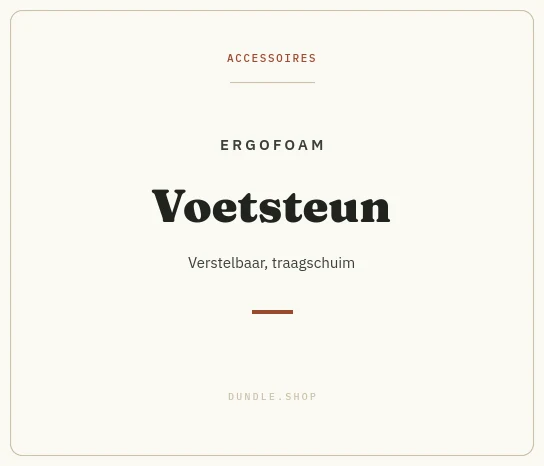 Merkkaart ErgoFoam verstelbare voetsteun