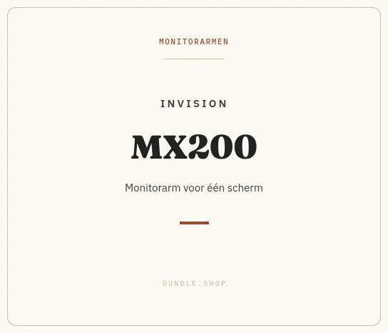 Merkkaart Invision MX200 monitorarm