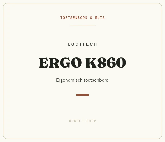 Merkkaart Logitech ERGO K860 toetsenbord