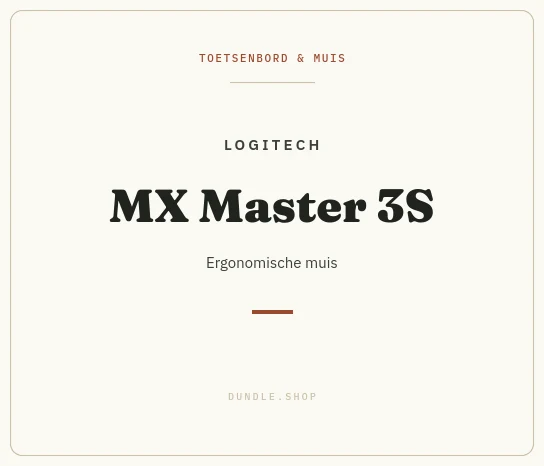 Merkkaart Logitech MX Master 3S muis