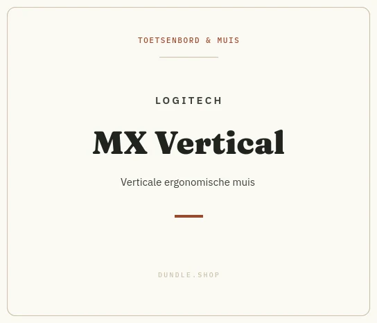 Merkkaart Logitech MX Vertical verticale muis