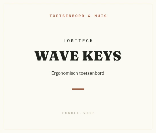 Merkkaart Logitech Wave Keys toetsenbord