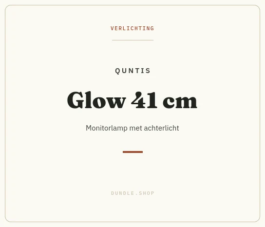 Merkkaart Quntis Monitor Light Bar Glow 41 cm