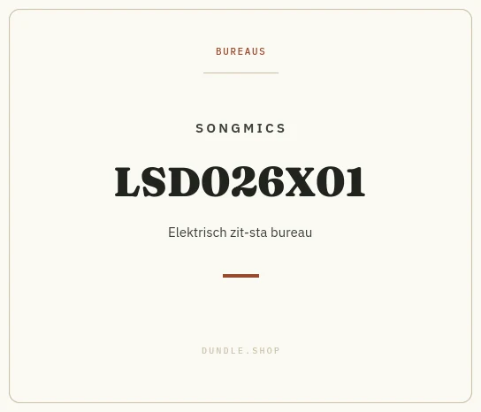 Merkkaart SONGMICS LSD026X01 zit-sta bureau