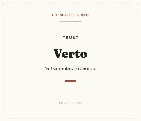 Merkkaart Trust Verto verticale muis