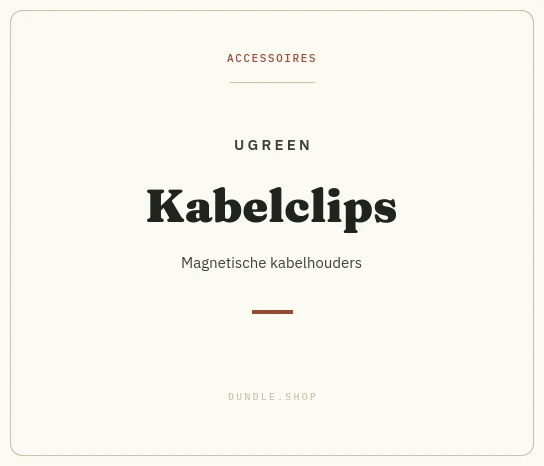 Merkkaart UGREEN magnetische kabelclips