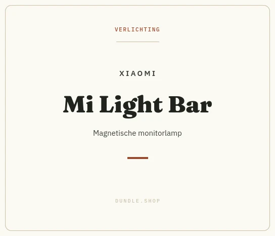 Merkkaart Xiaomi Mi Computer Monitor Light Bar